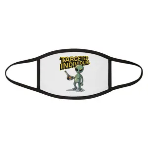 Targeted Individual Alien Face Mask — Funny Conspiracy Graphic Mask