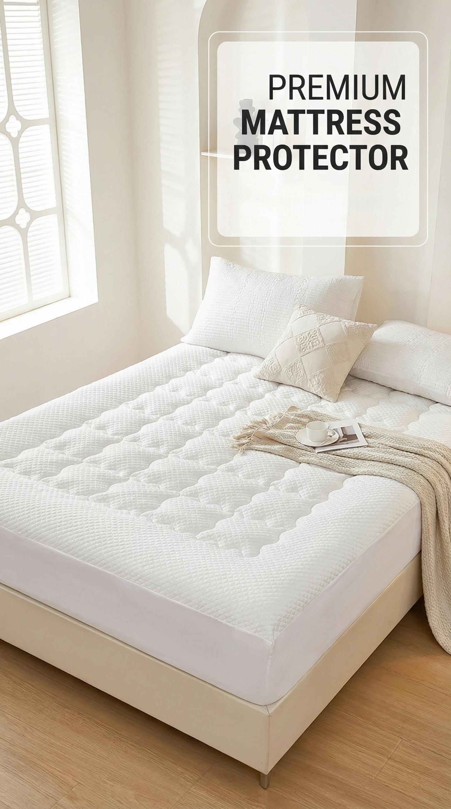 Luxury Hotel Mattress Topper - Ultimate Comfort & Luxury, Cooling Mattress Cover