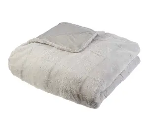 Lavish Home Faux Fur Blanket Queen Throw Blanket