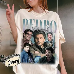 Comfort Colors Pedro Pascal T-Shirt, 90s Retro Unisex Tee