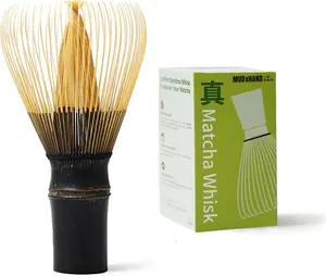 Premium Matcha Whisk, Handcrafted Bamboo Whisk for Matcha Powder, Master Tea Chasen for Ceremonial Tea, 70 prong matcha stirrer (Purple)