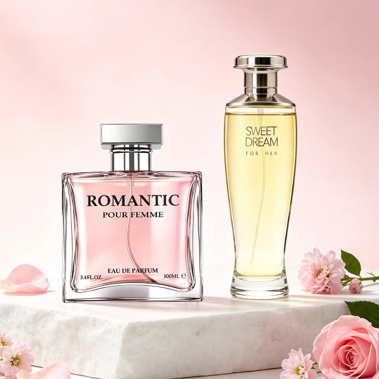 Romantic Pour Femme Eau de Parfum 100ml & Sweet Dream for Her 3.4 fl oz Fragrance Set for Women