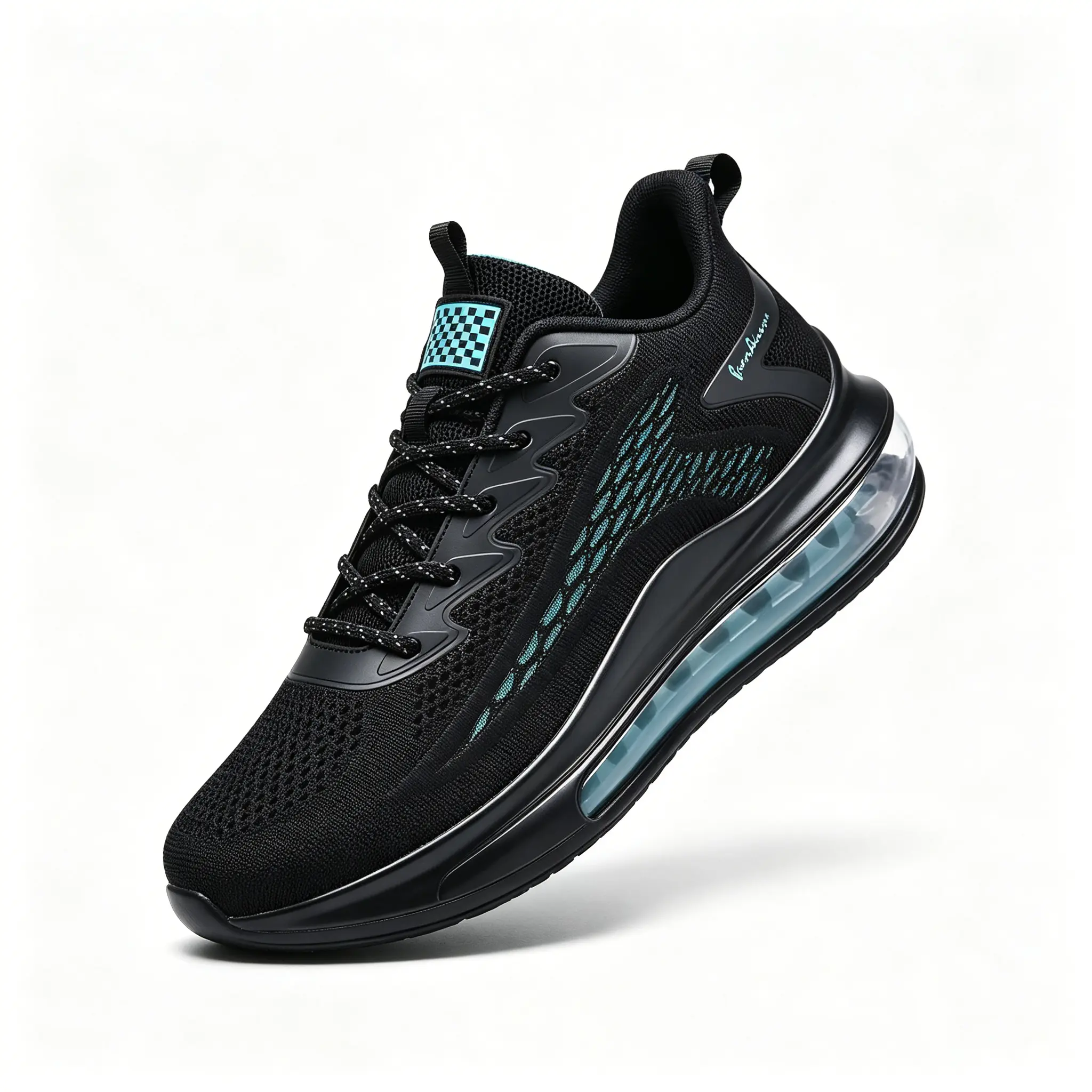 Unisex Athletic Running Trainers - High-Rise Breathable Running Sneakers with Laces, Lightweight Air Cushion PU Sole, Supportive Arch, Polypropylene Synthetics for Outdoor Sports & Everyday Active Wear