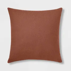 Euro Boucle Color Blocked Decorative Throw Pillow Cognac - Threshold