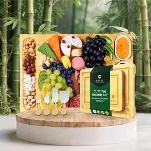 [6] Cheese Board Set with knives & Cutting Board Set of 2