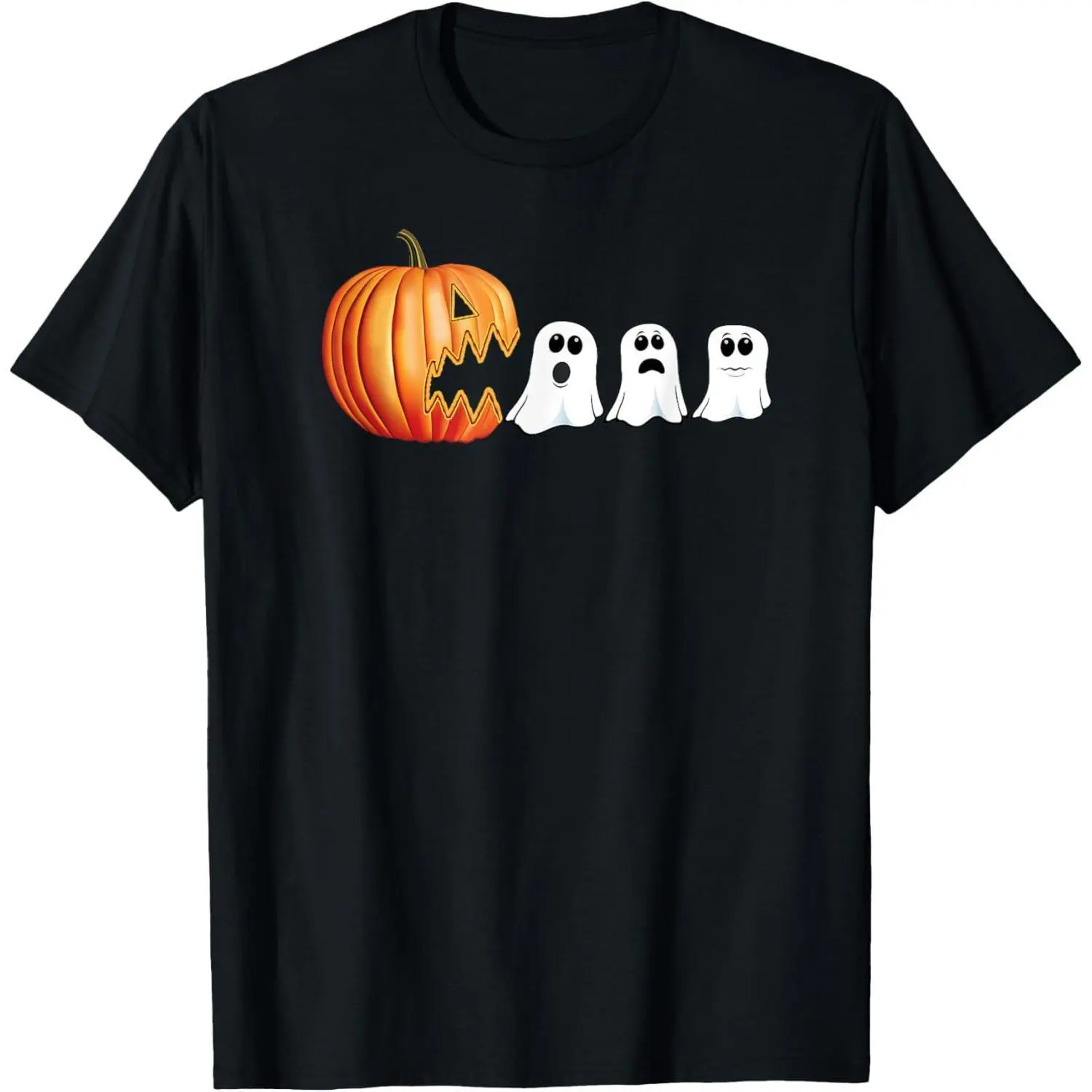 Short Sleeve Funny Halloween Pumpkin Ghosts Jack O Lantern T-Shirt For Men Women,halloween