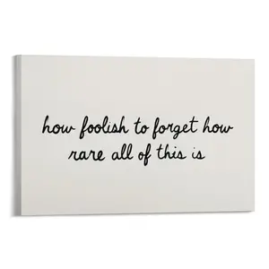 How Foolish to Forget Minimalist Poster Inspirational Quote Wall Art