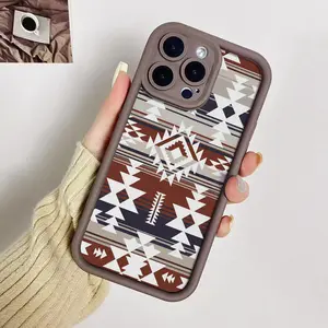 Aztec phone case for iPhone 17/16/15/14/13/12/11 Xs Pro Max Plus AIR Case,Rodeo for Samsung S25/S23/S24/S22/S21/NOTE20/A54/A53/A52/A36/A35/A34/A33/A17/A16/PLUS/ULTRA/FE phone cover soft shockproof protective Shell Protection Western Gift Cowgirl