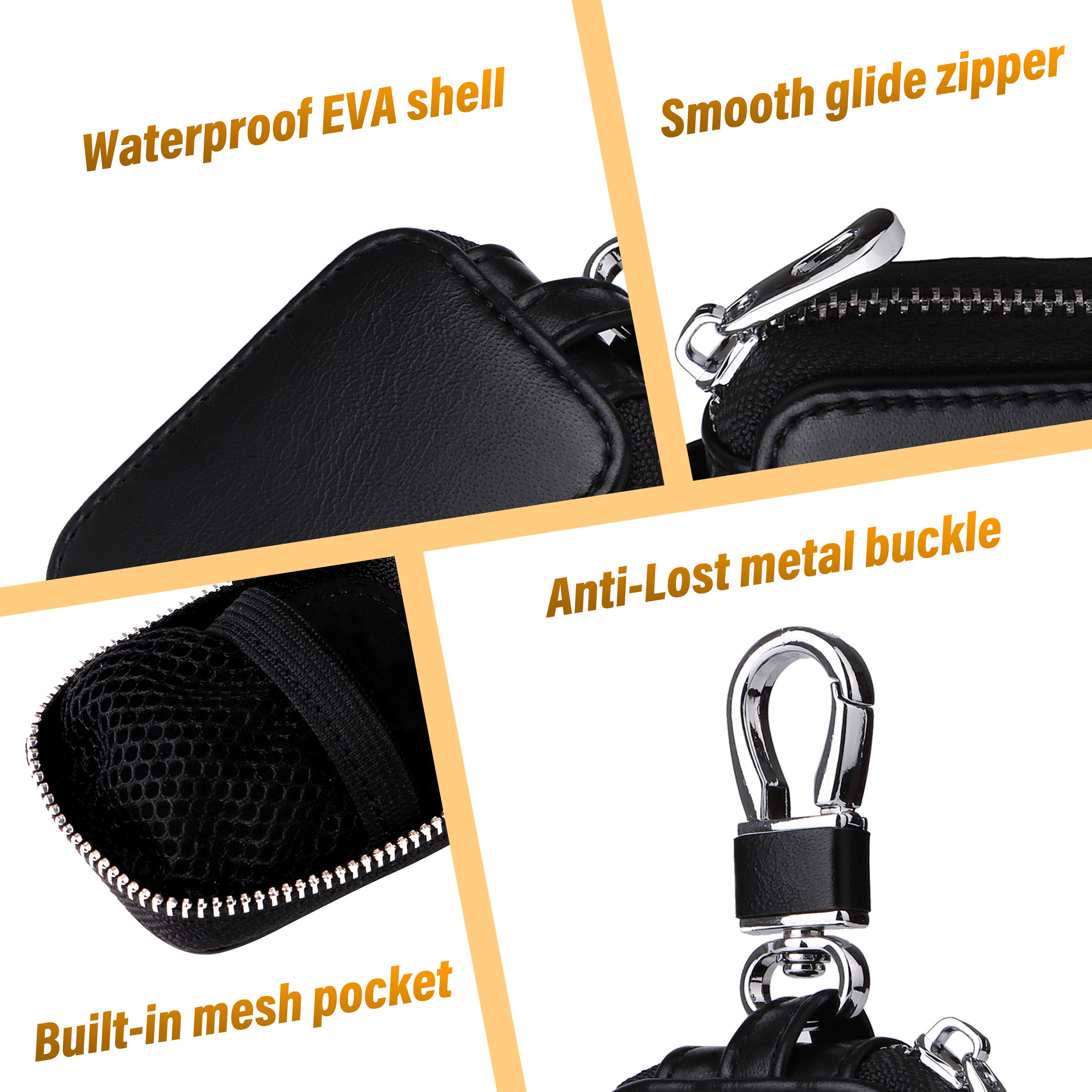 Earbud Case, PU Leather Zipper Storage Pouch with Keychain, Portable Protective Bag for AirPods 1/2/3/4/Pro 2, Wireless Earphones, Wired Headphones, USB Cable & Small Accessories Earbud Case, PU Leather Zipper Storage Pouch with Keychain, Portable Protective Bag for AirPods 1/2/3/4/Pro 2, Wireless Earphones, Wired Headphones, USB Cable & Small Accessories
