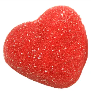 Halal Sour Strawberry Filled Heart Gummy Candy