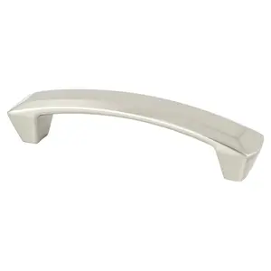 212 MAIN Berenson 4072-1BPN-P 96 mm CC Laura Door Pull, Brushed Nickel Finish, Zinc Base, Simple Look