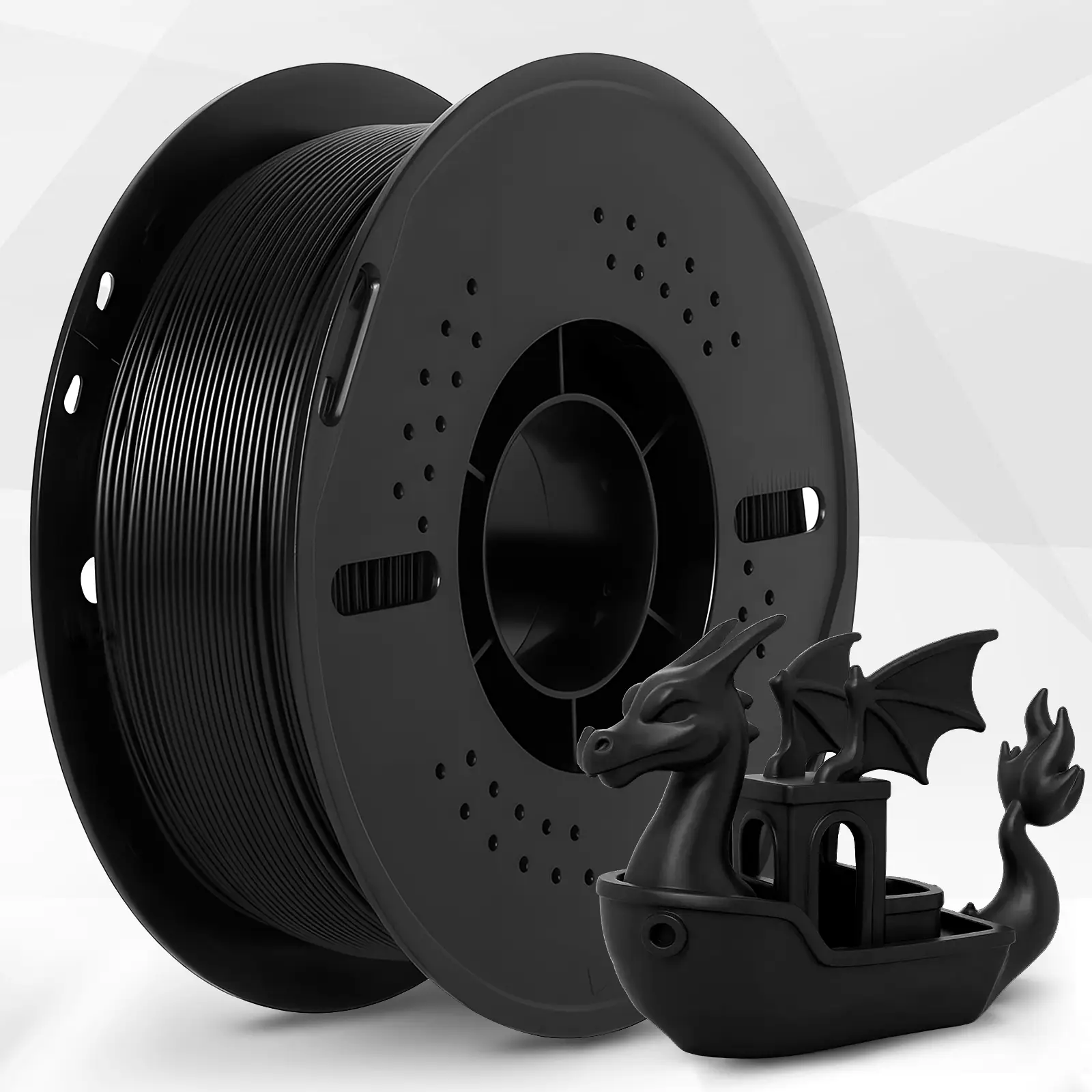 Epelay PLA+ 3D Printer Filament 1kg Spool - Strong Smooth No Clog Easy Print Material in Black White Red Gray & Blue for DIY Projects & Models