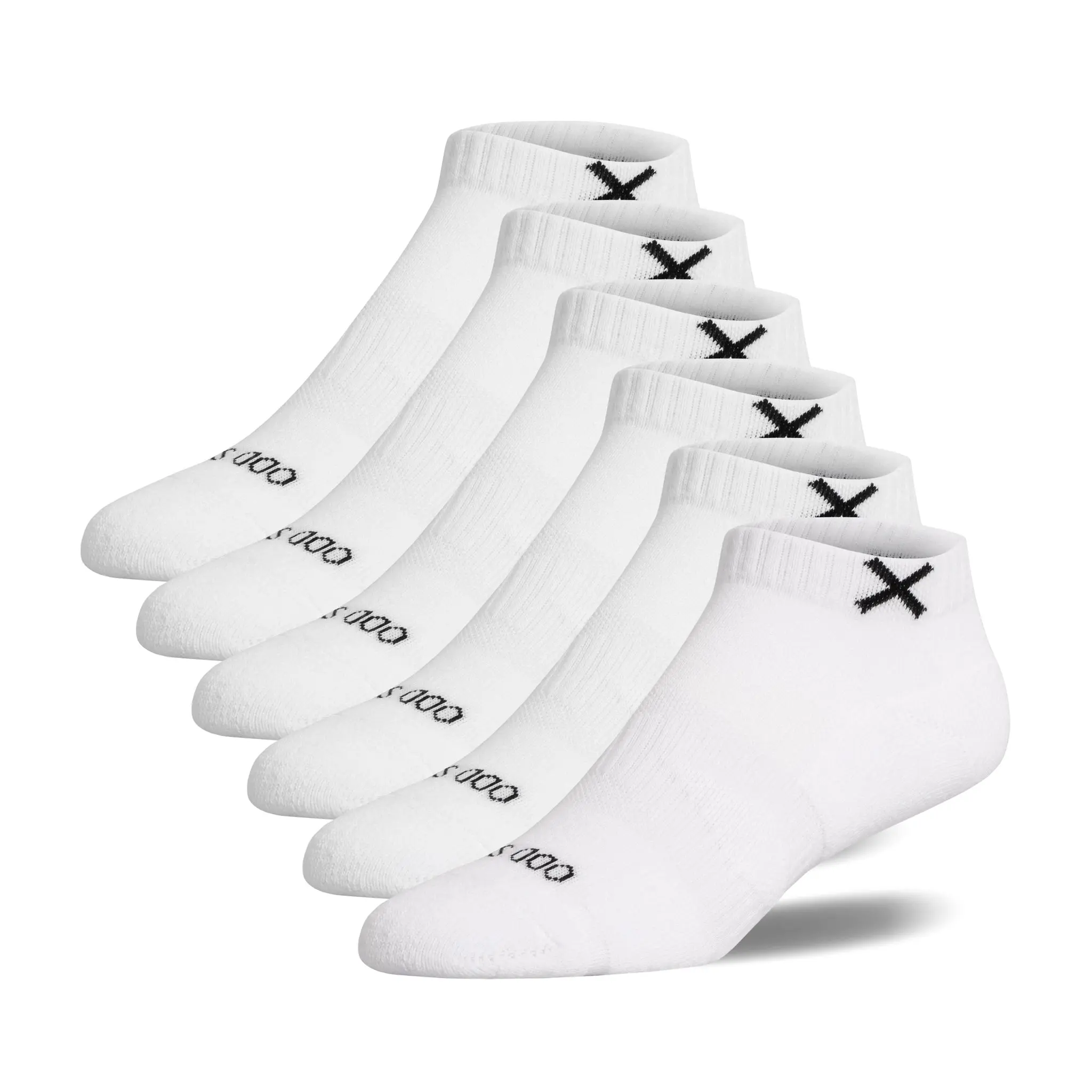 ODD Menswear Classic Men's Basix Ankle Socks, 6-Pack Plush Cloud Cotton Fabric, Breathable, Durable, Comfortable for Everyday Wear