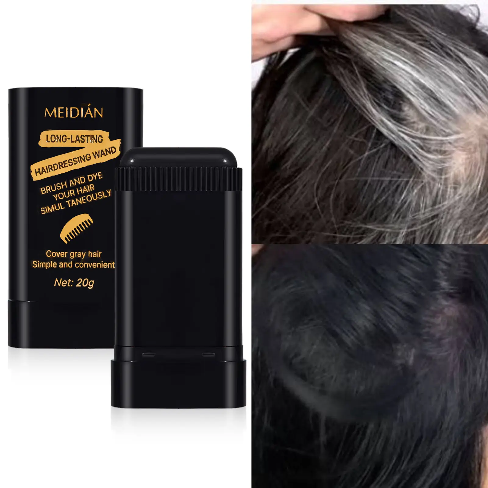 【BUY 1 GET 1】Temporary Hair Dye Comb Hair Color Comb Portable for Quick Touch - Ups, Easy to Color,Covers Gray Hair Haircare Ash Brown Blonde Balayage