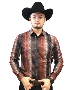 VS100L - FPMSFP - Y-439-6 - Red - Vaquero Signature Fashion Printed Shirt