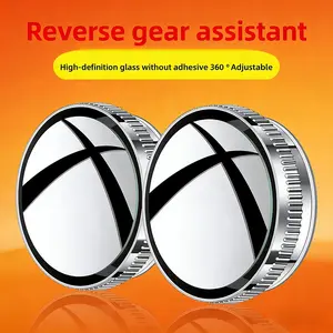 Car Blind Spot Suction Cup Backup Mirror, Rearview Small Round Mirror, Ultra-Clear Ground Mirror, Super Wide Angle