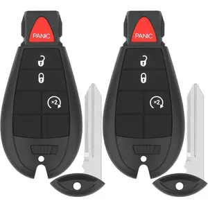 Key Fob Replacement for 2013-2021 Dodge Ram 1500/13-18 Ram 2500 3500 4500 5500 Car Keyless Entry Remote Control,GQ4-53T,4 Buttons,2Pcs