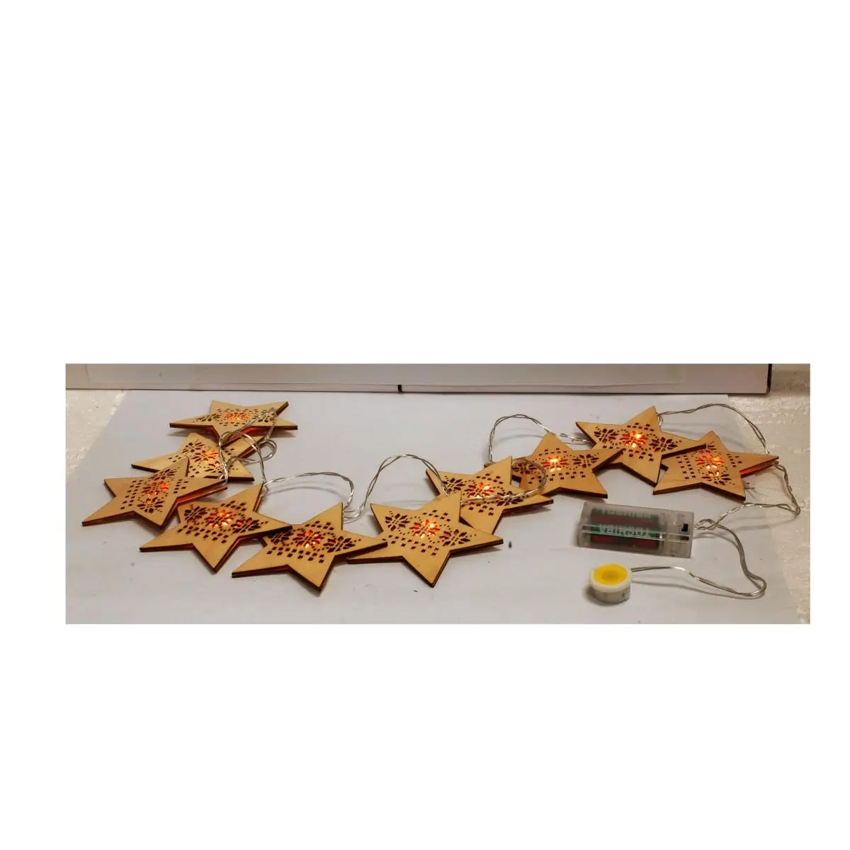 Jeco CHD-TA011 Christmas Star String Lights - Set of 10