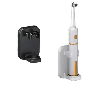 Electric Toothbrush Razor Wall Mount Organizer, Toothbrush Holders, No Drill Strong Adhesive Bath Drying Rack, Waterproof Anti-Mold Storage Accessory, Removable Easy-Clean Bathroom Organizing Shelf