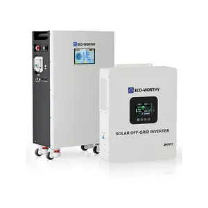 ECO-WORTHY Energy Storage System, Powermega 48V 314Ah(V2) LiFePO4 Battery with 5kW Inverter, Active Balancing BMS, Bluetooth & WiFi Monitoring, Communication-Ready for Home Backup, Emergency Use