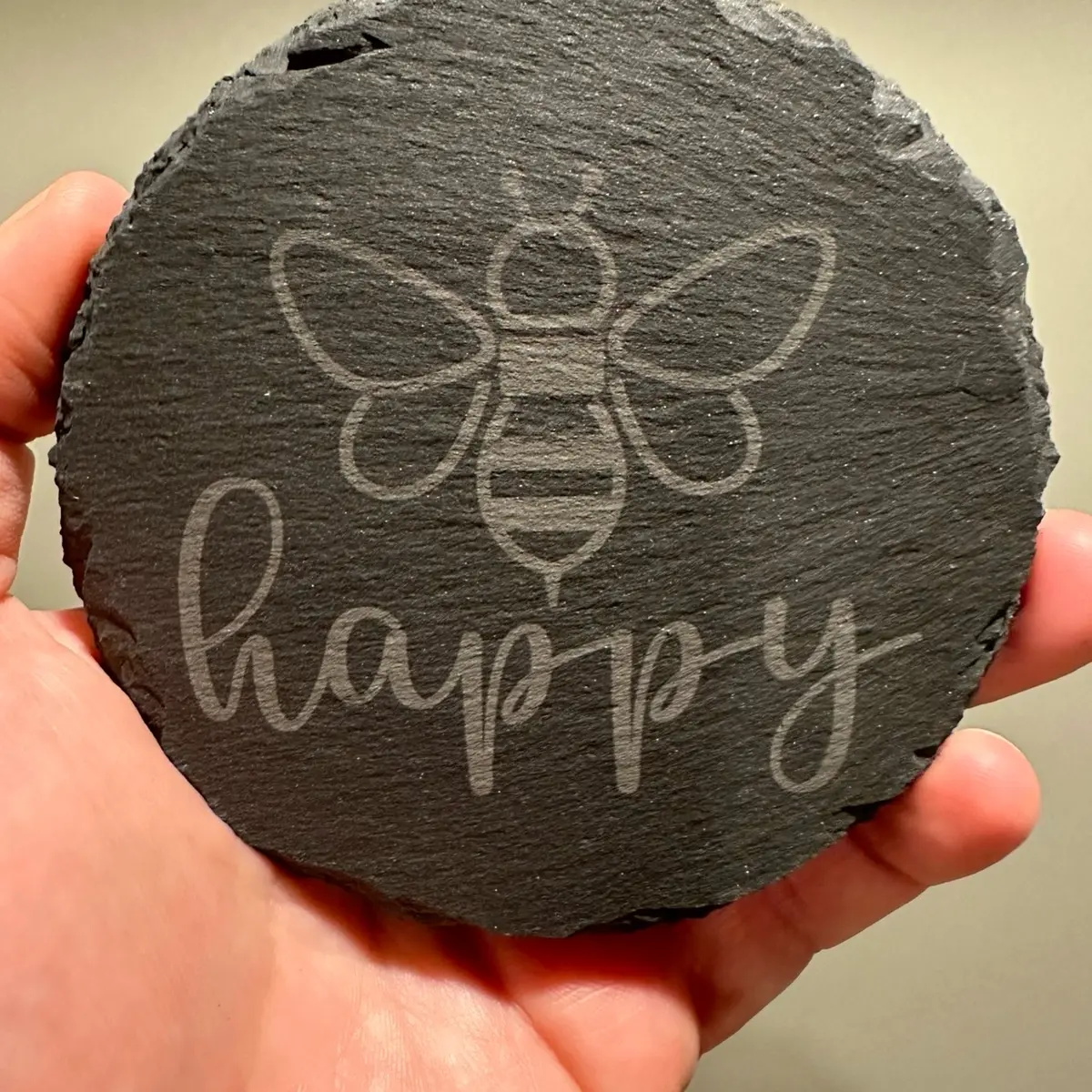 Laser Etched Slate Coasters - Tableware for Home Decor and Office Use