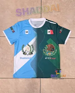 Camiseta mexico guatemala Combinado Sublimation Unisex Crewneck Casual