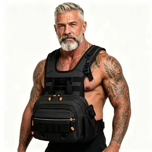 Men's Backpack Crossbody Bag, Motorcycle/bicycle Riding Backpack, Outdoor Sports Training Fitness Bag, Nylon Material, Lightweight Fishing Bag