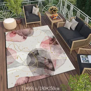 Large Modern Marble Pattern Carpet, Non-Slip Polyester Material, Easy to Clean, Suitable for Living Room, Bedroom, Kitchen, Indoor Outdoor Decor