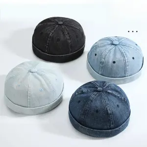 Unisex Adjustable Solid Color Cotton Brimless Skullcap - Denim Docker Hat, Sports & Outdoor Sailor Beanie; Women's Thick-Soled Soft Leather Training Shoes