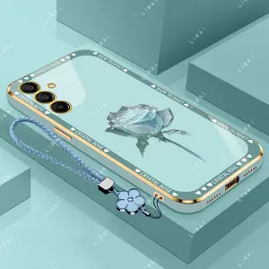 Suitable for [Galaxy A16]phone case，affordable price,free beautiful four-leaf clover lanyard，exquisite and simple,High-end styles，drop-proof and fingerprint-resistant 995