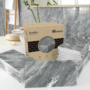 Kuujojo 96pcs Peel & Stick Wall Decals - Waterproof Semi-Matte PVC Stickers for Tiles, Kitchen, Bathroom, Home Decor, Easy Application, DIY Projects