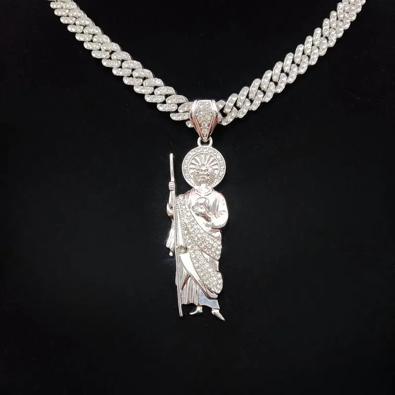 Unisex Street Style Glittering Fashion Alloy Pendant Necklace, True Beauty Necklace, Punk Charm Necklace for Summer & Party, Daily Decor, Trendy Exquisite Luxury Jewelry as a Birthday Gift, Bling Stylish, Fashionable Accessory