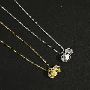 Openable Soccer Ball Necklace| Hidden Locket Pendant| Sporty Jewelry for Soccer Lovers, Couples & BFFs