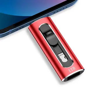 BOYMXU 1TB USB Flash Drive for iPhone iPad Android PC Plug and Play High-Speed 30MB/s Storage Stick for Photos Videos Backup Multi-Port USB 3.0 Micro USB USB-C