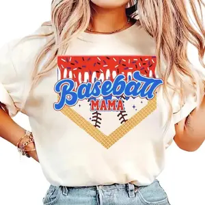 Baseball Mama Ice Cream Drip Tshirt, Baseball Mom Must Haves Tee, 4th July Shirt Gift