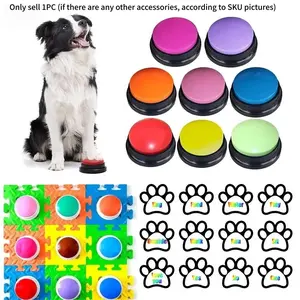Dog Communication Buttons, Voice Recording Button for Pet Training, 30 Second Record Playback, Fun Gift for Talking Pets, Interactive Toys