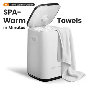 STARLEAD 22L Heated Towel Warmer Bucket for Bathroom Fits 2 Oversized Towels Timer Auto Shut Off Even Heating Fragrance Box SPA Warm in Minutes
