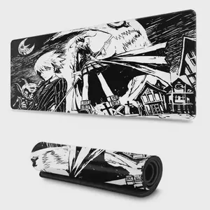 Anime Soul Eater Mouse Pad Design Large Gaming Mouse Pad - Extended, Thick, Non-Slip Rubber Base Desk Mat with Precision Stitched Edges - Washable Large Desk Pad Anime Mousepad