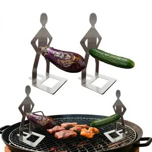 Be the Star of the BBQ!2 PCS Novelty Hot Dog Holder Stand| Portable Stainless Steel Grill Accessories for Camping, Tailgating & Outdoor Parties