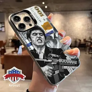 Creative Scar Face Painted Pattern Magnetic Phone Case for iPhone 16 15 14 Pro Max 13 12 11 XR XS Plus Shockproof Non Slip Military-Grade Protection slim Cover Cellphone Protective Smartphone Casing