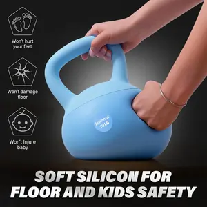 Summervibes Soft Surface Kettlebell With Comfort Grip Handle, Versatile For Weightlifting, Body Conditioning And Core Workout, Essential Fitness Equipment For Indoor Home Gym