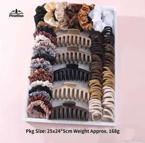 143-Piece Sports Hair Band Set - Clips, Large Scrunchies, Korean-Style Fresh Claw Clips, Rubber Bands and Multi-Piece Accessories for Indoor Sports & Leisure Activities