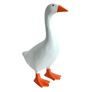 Tqgok Desk Goose 7 Inch Desktop Goose Statue Funny Goose Figurine for Office Table or Home Decorations Idea