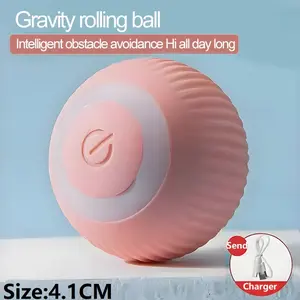 Self-Rolling Electric Cat Ball Toy – Automatic Interactive Silicone Ball for Indoor Cats & Kittens Exercise & Play NONE