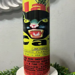 20oz Vintage Black Cat Firework Tumbler Drinkware