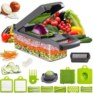 16 in 1 Multifunctional Kitchen Tool for Salad, Fruits and Vegetables Preparation, Vegetable Cutter, Vegetable Cutting Slicer, Includes Peeler, Slicer, Dicer, and Chopper