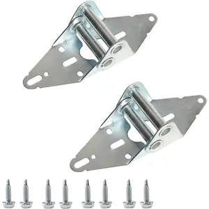 Garage Door Hinges#5, 14 Gauge Steel, Galvanized Finish, 2 Pack + 8 Screws