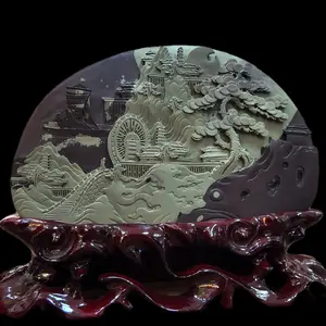 The Momentum | Sculpture for Sustained Business Growth & Expansion— Hand-Carved from Natural Stone · Unique Purple-Green Stone Patterns