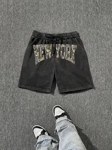 Men's Summer Fashion Cotton Print Shorts, Casual Elastic Waist Drawstring Comfort Design, Athletic Casual Shorts, Volley Sweat Shorts, Sporty Shorts, Volleyball Shorts, Perfect for Daily Sports Wear
