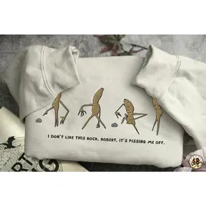 Marcus the Worm Embroidered Sweatshirt, Funny Brain Rot Meme Crewneck, Unisex Gift
